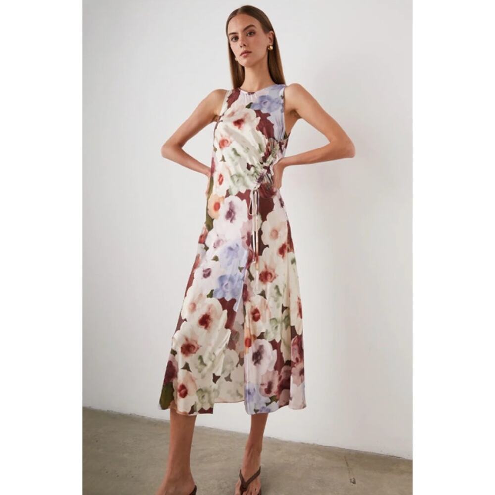 NWT Rails Gabriella Dress in Painted Rose Viscose Sleeveless Midi Maxi Dress